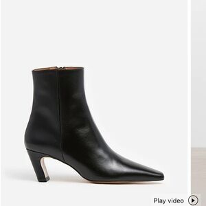 Flattered xena Black leather ankle boots